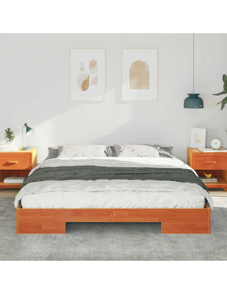 Struttura letto a terra con archiviazione Marrone 180 x 200 cm