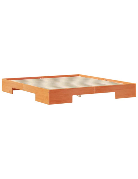 Struttura letto a terra con archiviazione Marrone 180 x 200 cm