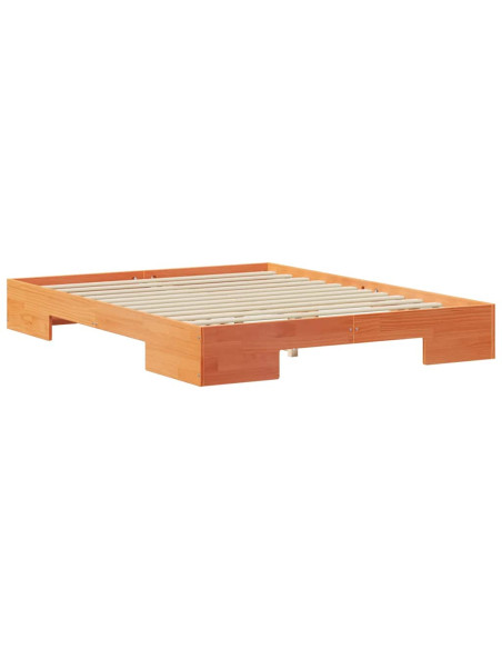 Struttura letto a terra con archiviazione Marrone 150 x 200 cm
