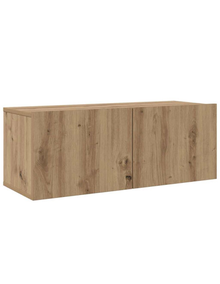 Set di mobili TV con lo scaffale Montaggio a parete Altro con archiviazione 8 pcs rovere artigianale