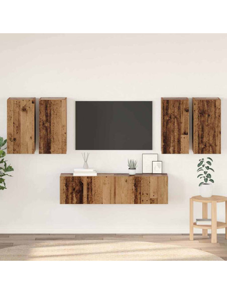 Set mobile TV 6 pcs Legno vecchio 60 x 30 x 30 cm