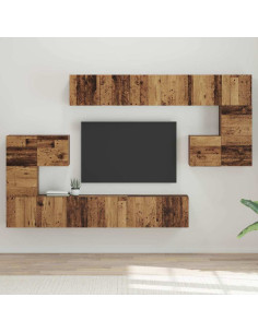 Set mobile TV 10 pcs Legno vecchio Legno multistrato 2