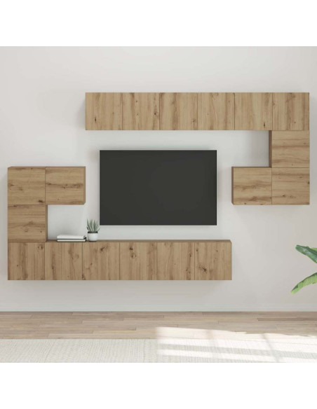 Set mobile TV 10 pcs Rovere artigianale Legno multistrato