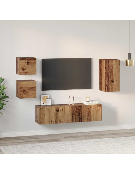 Set mobile TV 5 pcs Legno vecchio 30.5 x 30 x 60 cm
