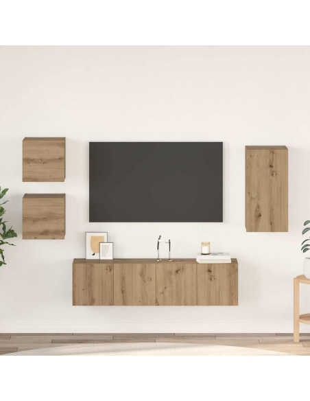 Set mobile TV 5 pcs rovere artigianale 30.5 x 30 x 60 cm