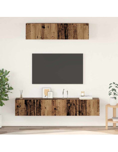 Set mobile TV 4 pcs Legno vecchio Legno multistrato 2