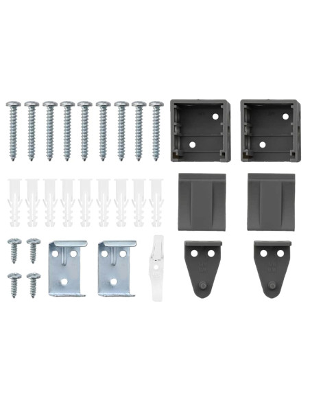 Tendaggi a veneziana Grigio scuro 175 x 140 cm Alluminio