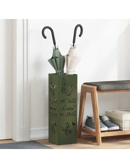 Portaombrelli Verde Oliva Metallo Medio Decorazioni