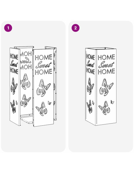 Supporto per Ombrellone Senape 15,5 x 15,5 x 49 cm Metallo