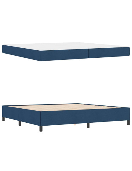 Letto a molle Grigio chiaro, Nero 200 x 200 cm