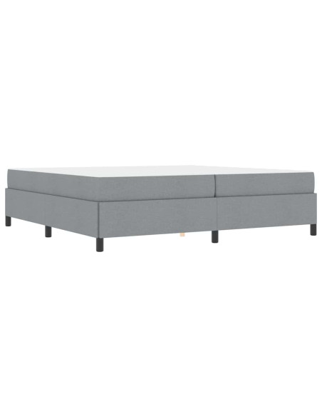 Letto a molle Grigio chiaro 200 x 200 cm Tessuto