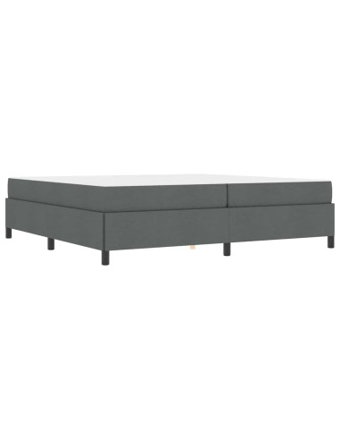 Letto a molle Grigio scuro 200 x 200 cm Tessuto