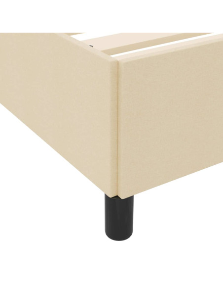Letto a molle Crema, Nero 200 x 200 cm