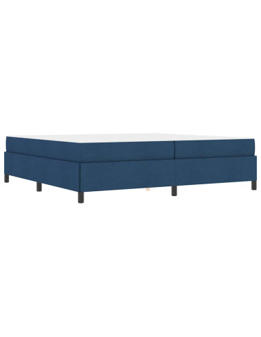 Letto a molle Blu 200 x 200 cm Tessuto
