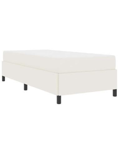 Struttura del letto con materasso Crema 80 x 200 cm Tessuto