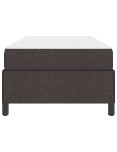 Letto a molle Marrone Scuro 80 x 200 cm Tessuto