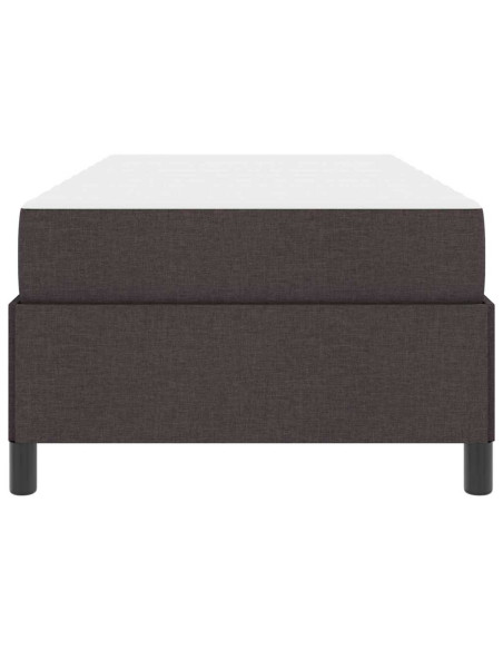 Letto a molle Marrone Scuro 80 x 200 cm Tessuto