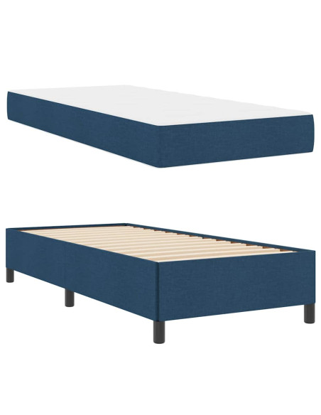 Letto a molle Blu 90 x 200 cm Tessuto