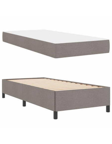 Letto a molle Tortora, Nero 100 x 200 cm