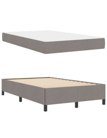 Letto a molle Tortora, Nero 120 x 200 cm