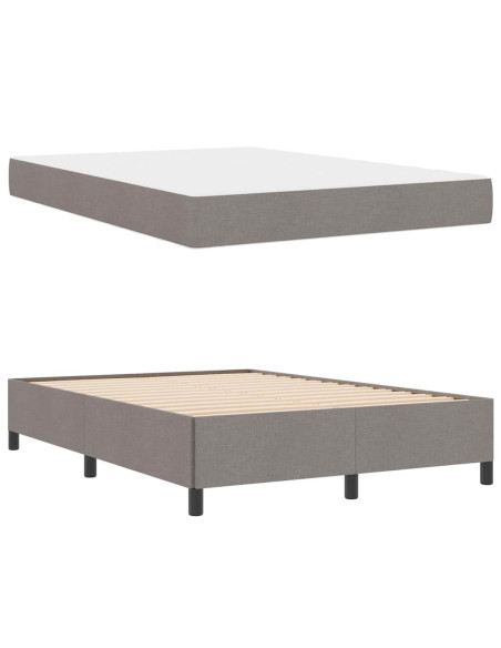 Letto a molle Tortora, Nero 140 x 190 cm
