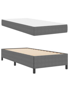 Struttura del letto Grigio chiaro 100 x 200 cm Tessuto