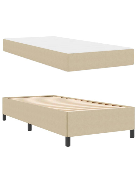 Struttura del letto Grigio Verde Chiaro 100 x 200 cm Tessuto