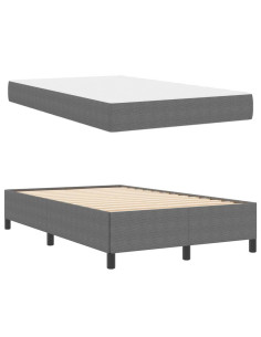 Struttura del letto Grigio chiaro 120 x 200 cm Tessuto