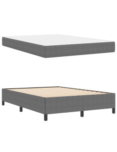 Struttura del letto Grigio chiaro 140 x 200 cm Tessuto