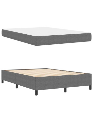 Struttura del letto Grigio chiaro 160 x 200 cm Tessuto