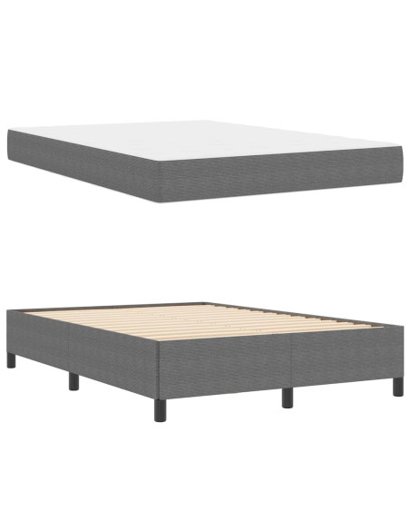 Struttura del letto Grigio chiaro 160 x 200 cm Tessuto