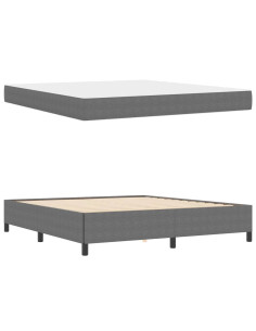 Struttura del letto Grigio chiaro 180 x 200 cm Tessuto