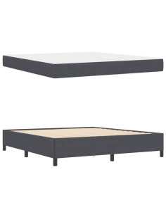 Struttura del letto Grigio scuro 180 x 200 cm Tessuto