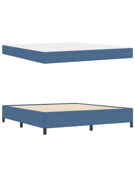 Struttura del letto Blu 180 x 200 cm Tessuto in velluto a coste