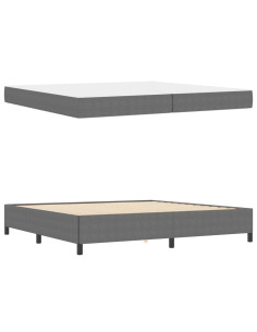 Struttura del letto Grigio chiaro 200 x 200 cm Tessuto