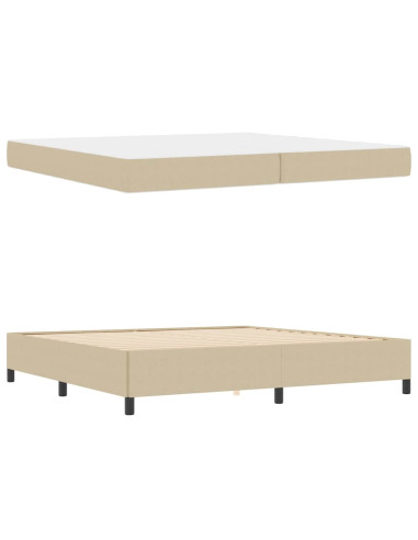 Struttura del letto Grigio Verde Chiaro 200 x 200 cm Tessuto