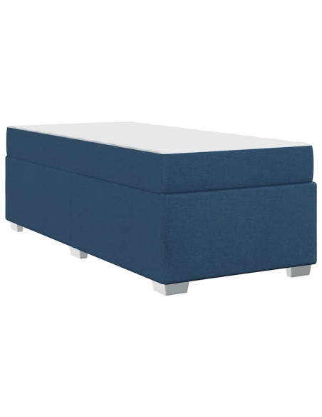 Struttura del letto con materasso Blu 80 x 200 cm Tessuto