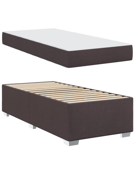 Struttura del letto Altro Marrone scuro 100 x 200 cm Tessuto