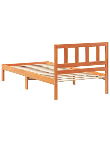 Struttura del letto Marrone cerato 90 x 190 cm Pino massello
