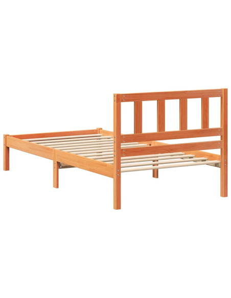 Struttura del letto Marrone cerato 90 x 190 cm Pino massello