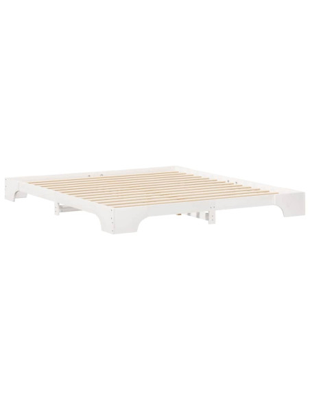 Struttura letto a terra Bianco 180 x 210 cm