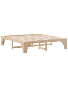 Struttura del letto Marrone 180 x 200 cm Pino massello