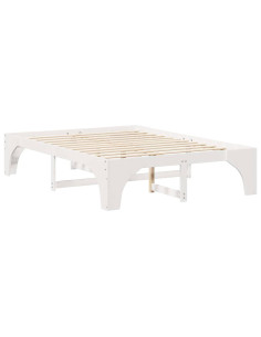 Struttura del letto Bianco 160 x 200 cm Pino massello