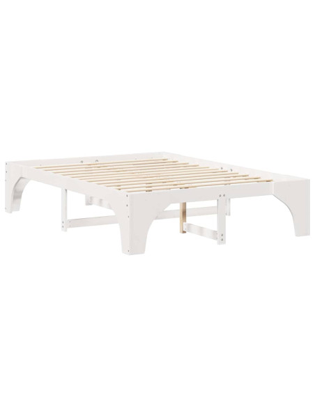 Struttura del letto Bianco 150 x 200 cm Pino massello