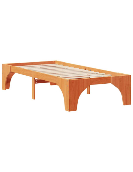 Struttura letto a terra con archiviazione Marrone 80 x 200 cm