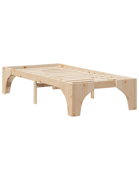 Struttura del letto Marrone 90 x 190 cm Pino massello