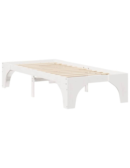 Struttura letto a terra Bianco 90 x 190 cm