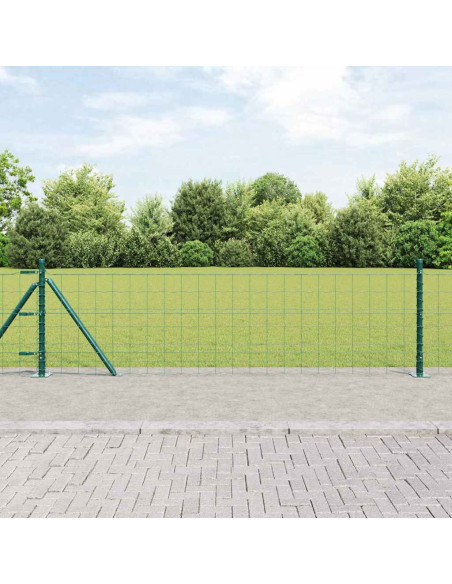Recinzione con Posto Verde 0,6 x 50 m Acciaio e PVC