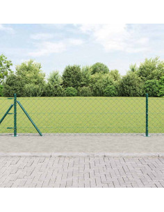 Palo della recinzione Verde 25 x 0,6 m (rete di 60 x 60 mm)