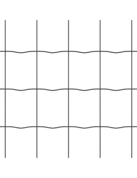 Recinzione Euro con 13 Posti a Picchetto 0.8x25 m in Acciaio Zincato Grigio